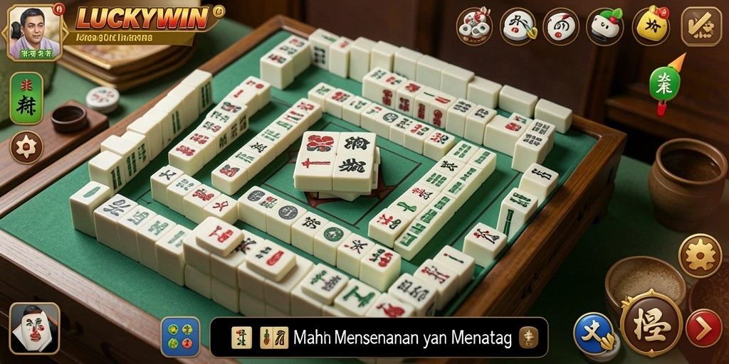 Tampilan gameplay Mahjong yang menarik di LUCKYWIN.
