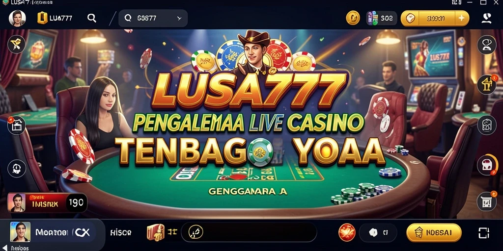 Tampilan gameplay LUSA777 yang mendebarkan dengan dealer langsung.