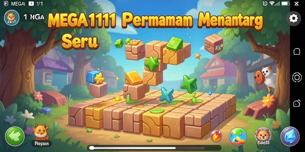 Screenshot MEGA111 menampilkan gameplay Puzzle yang seru dan penuh tantangan.