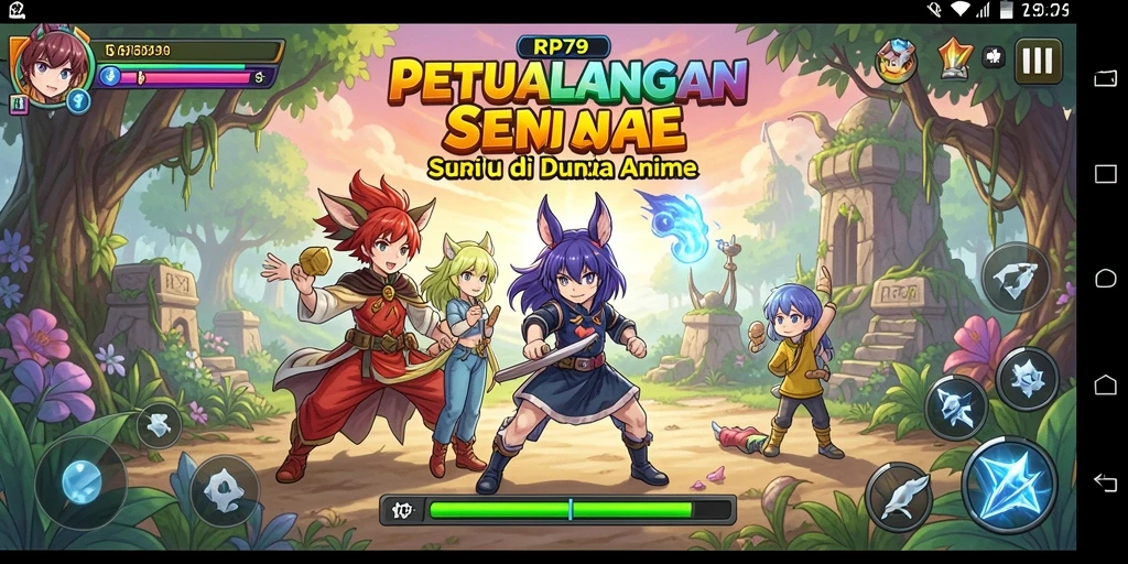 Tampilan gameplay seru dan karakter Anime yang memukau di RP79.