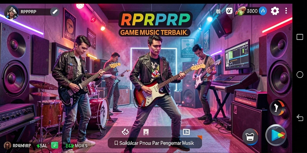 Gameplay RPRPRP yang menggugah semangat dengan irama yang seru.