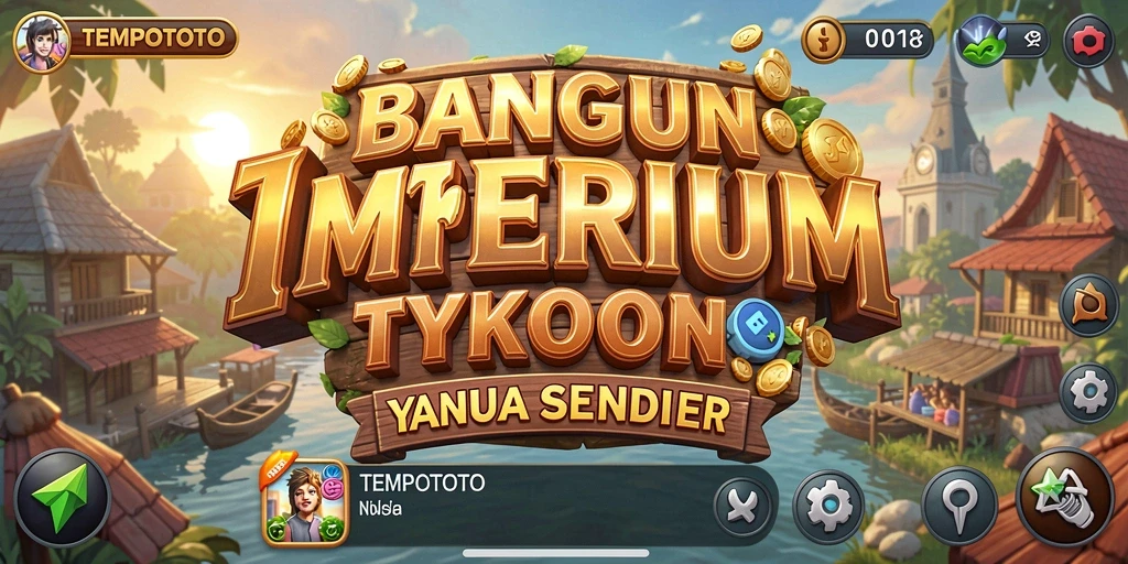 Tangkapan layar menunjukkan gameplay seru dari TEMPOTOTO dengan elemen Tycoon.
