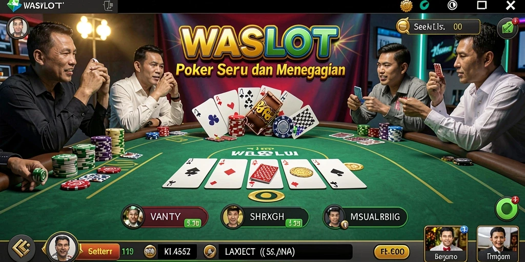 Tampilan gameplay Poker yang menarik di WASLOT.